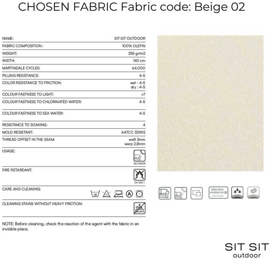 Sitsit Pufas modulis, Dandy, 78x78x37 cm, Bežas
