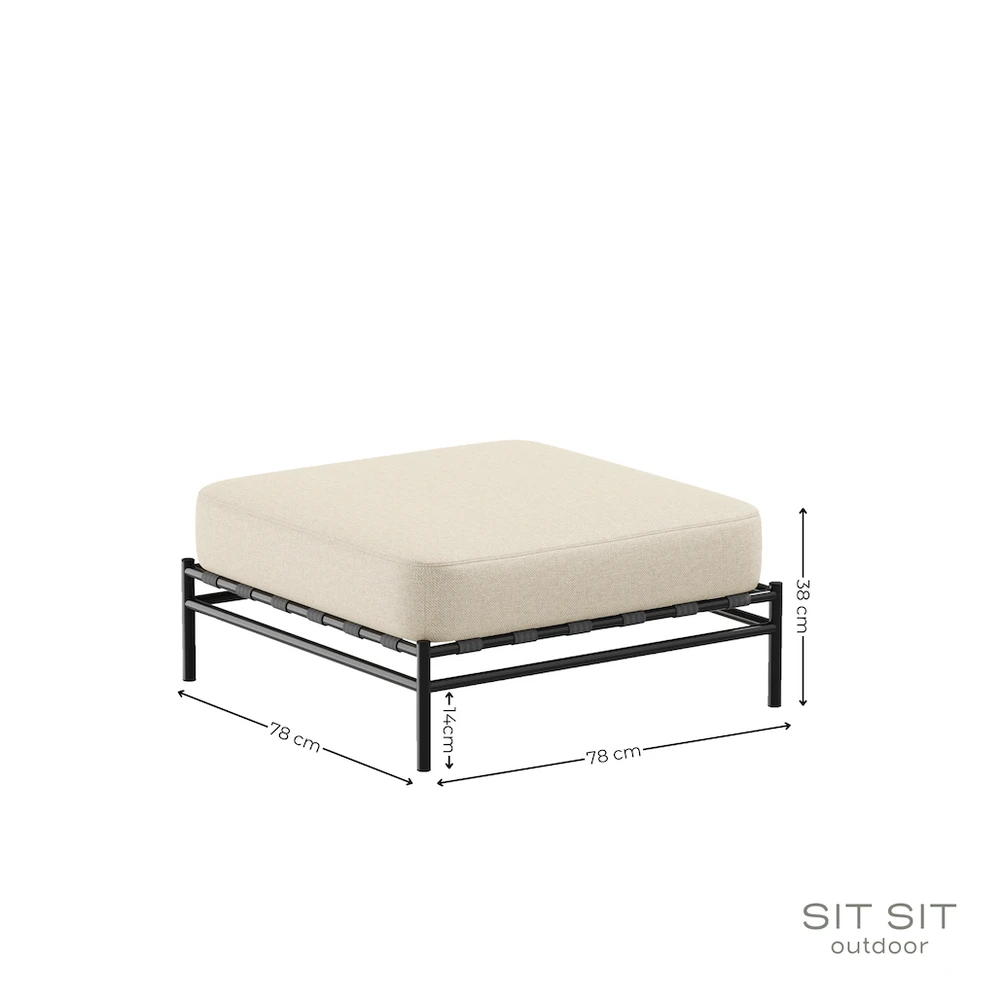 Sitsit Pufas modulis, Dandy, 78x78x37 cm, Bežas