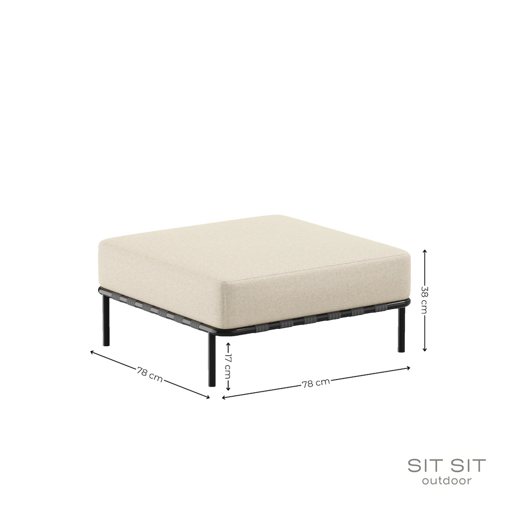 Sitsit Pufas modulis, Salve, 78x78x37 cm, Bežas