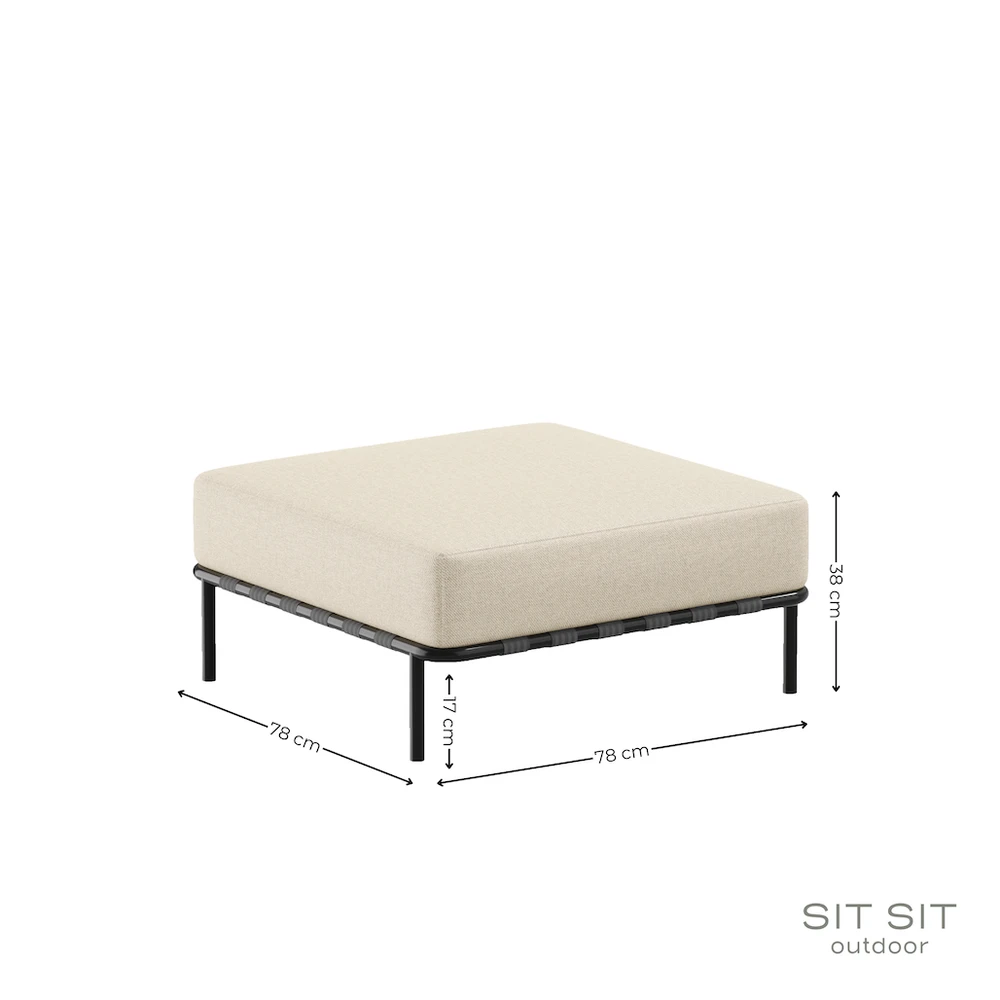 Sitsit Pufas modulis, Salve, 78x78x37 cm, Bežas