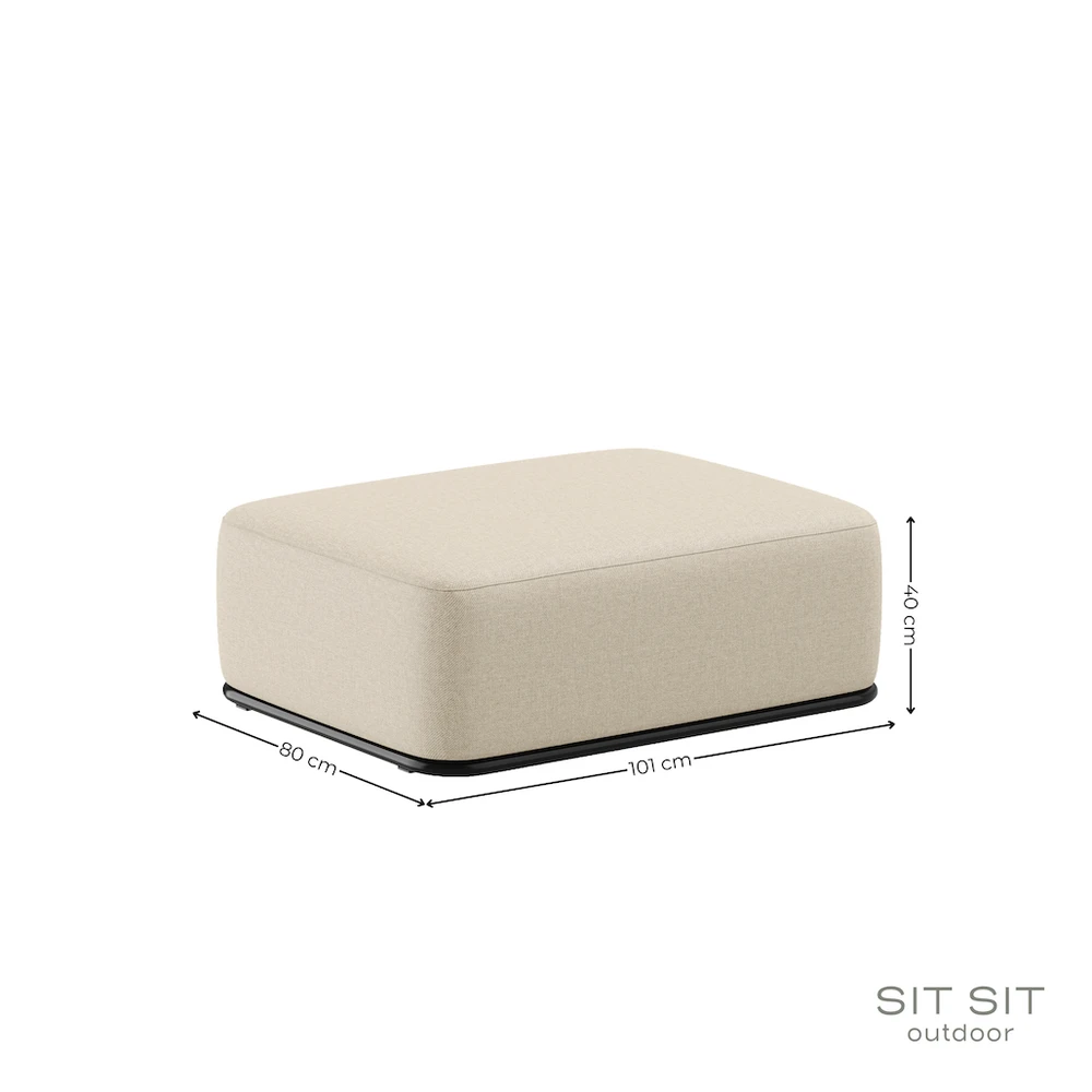 Sitsit Pufas modulis, Šiaudai, 80x102x40 cm, Bežinė spalva