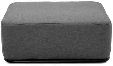 Sitsit Pufas modulis "STRAW" L, 0.8x1.02x0.4 m, Tamsiai Pilka