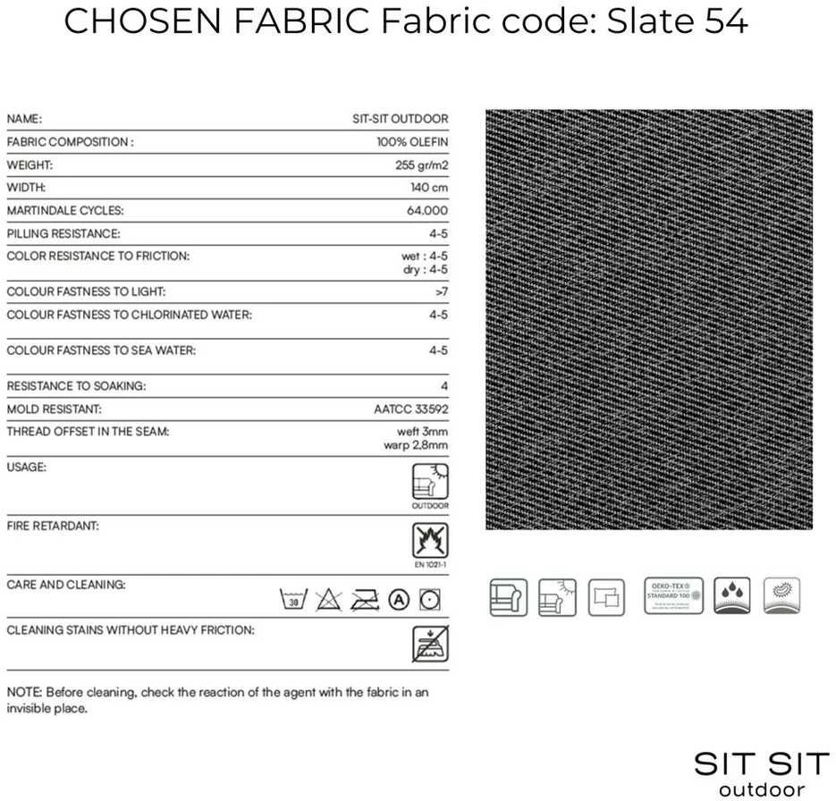 Sitsit Pufas modulis "STRAW" L, 0.8x1.02x0.4 m, Tamsiai Pilka
