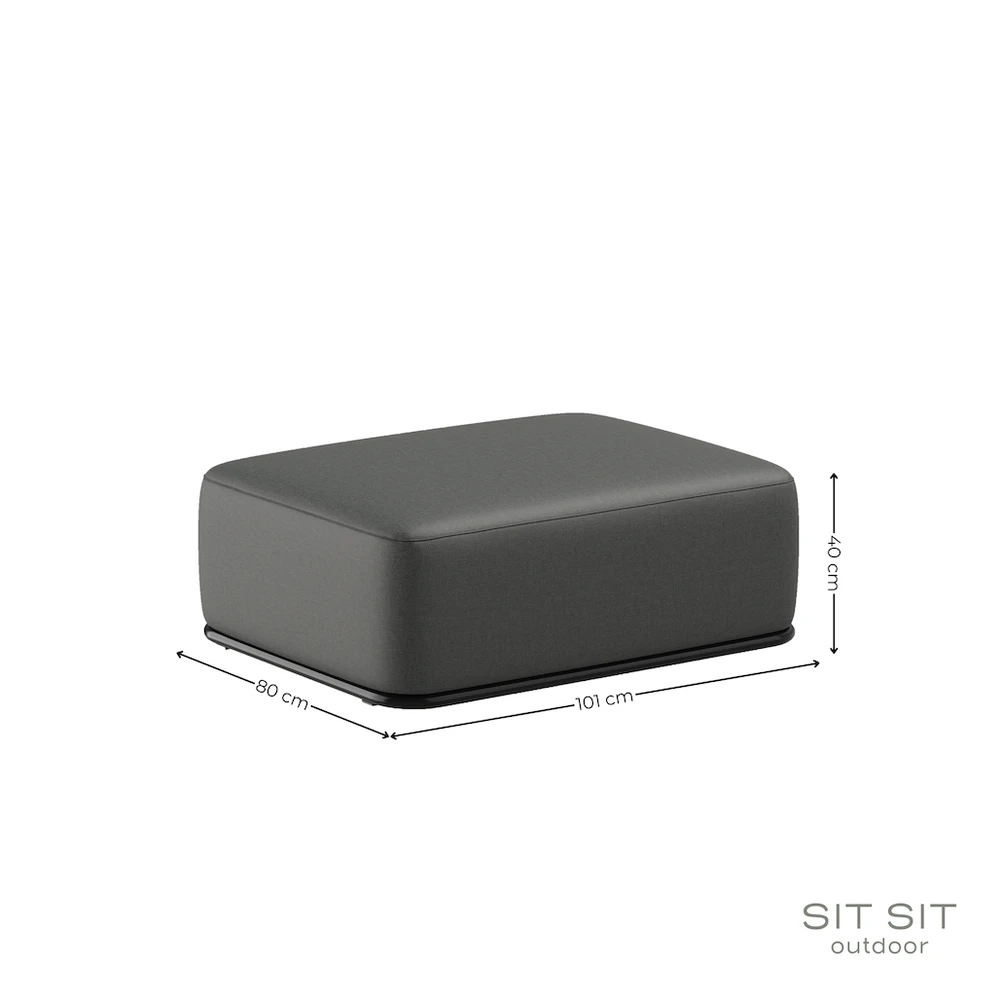 Sitsit Pufas modulis "STRAW" L, 0.8x1.02x0.4 m, Tamsiai Pilka
