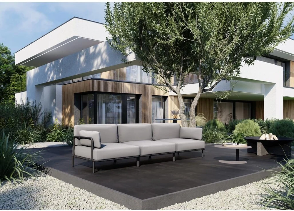 Sitsit Sofa, Salve, 78x234 cm, Pilka