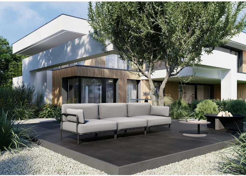 Sitsit Sofa, Salve, 78x234 cm, Pilka