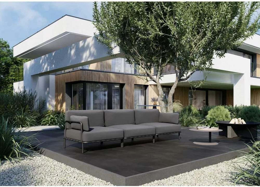 Sitsit Sofa, Salve, 78x234x78 cm, Tamsiai Pilka