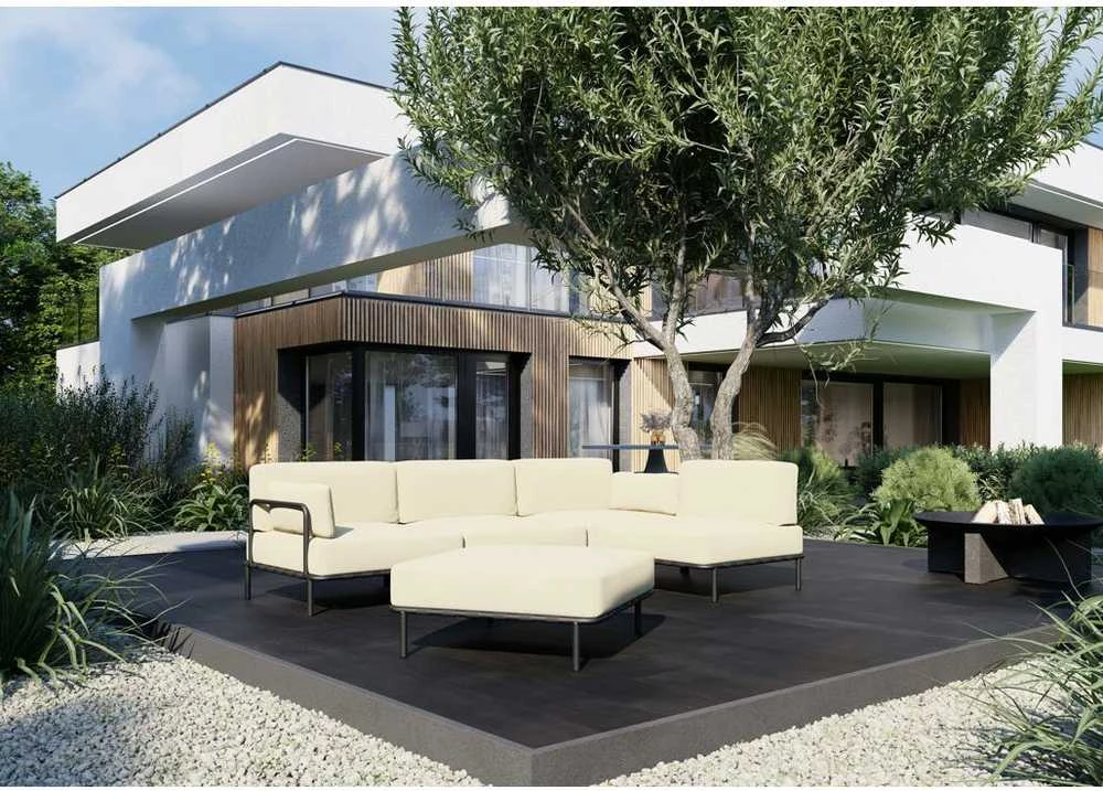 Sofos rinkinys, Salve, 234x234 cm, kreminė