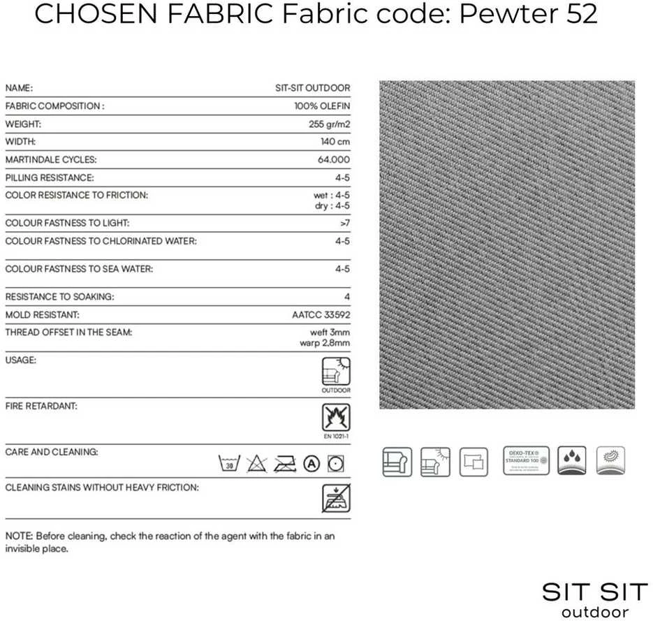 Sofa Sitsit Vieno Modulio Baldai, Salve, 78x78x78 cm, Pilka