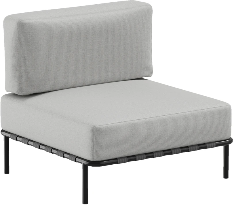 Sofa Sitsit Vieno Modulio Baldai, Salve, 78x78x78 cm, Pilka