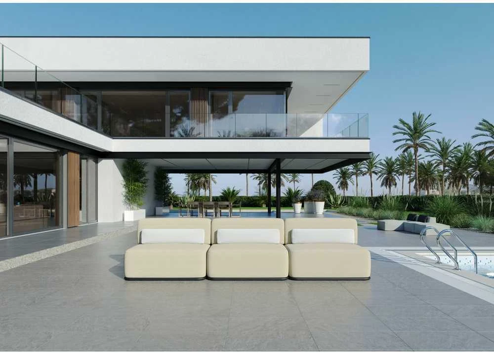 Sofa Sitsit Vieno Modulio Baldai, Šiaudai, 0.8x1.02x0.78 m, Bežinė Spalva