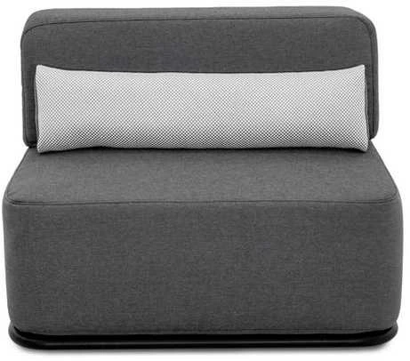 Sofa Sitsit Vieno Modulio Baldas, Šiaudai, 0.8x1.02x0.78 m, Tamsiai Pilka