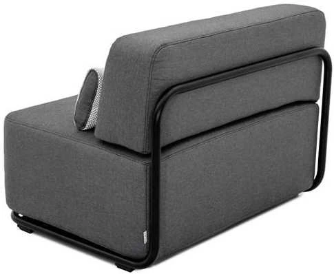 Sofa Sitsit Vieno Modulio Baldas, Šiaudai, 0.8x1.02x0.78 m, Tamsiai Pilka