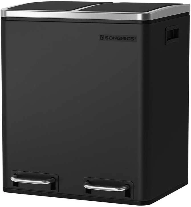 Songmics Atliekų dėžė 30 L juoda