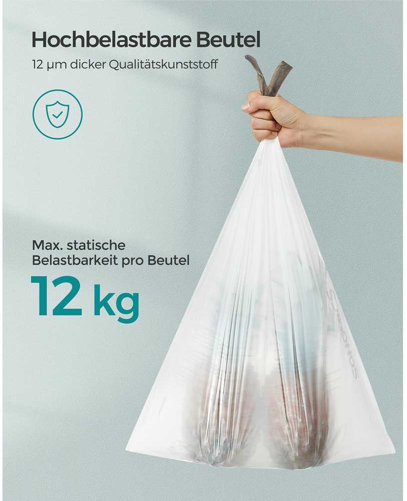 Songmics 15-20 litrų talpos šiukšliadėžių įdėklai su virvele 3 x 40 vnt.