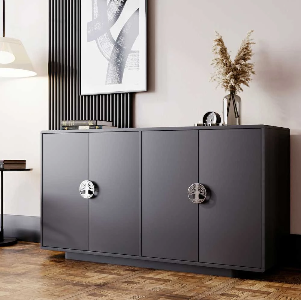 Skandica Komoda, Dancan LOTTA, 139x40 cm, Juoda