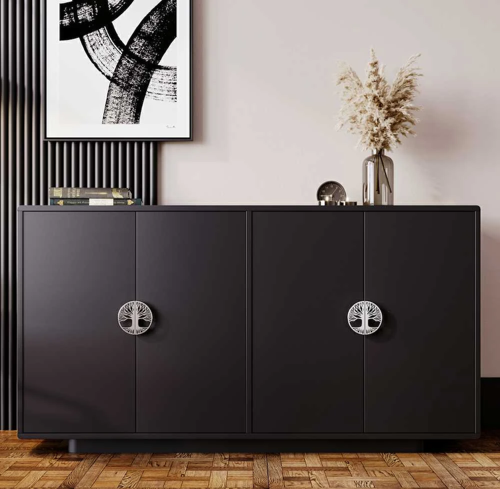 Skandica Komoda, Dancan LOTTA, 139x40 cm, Juoda