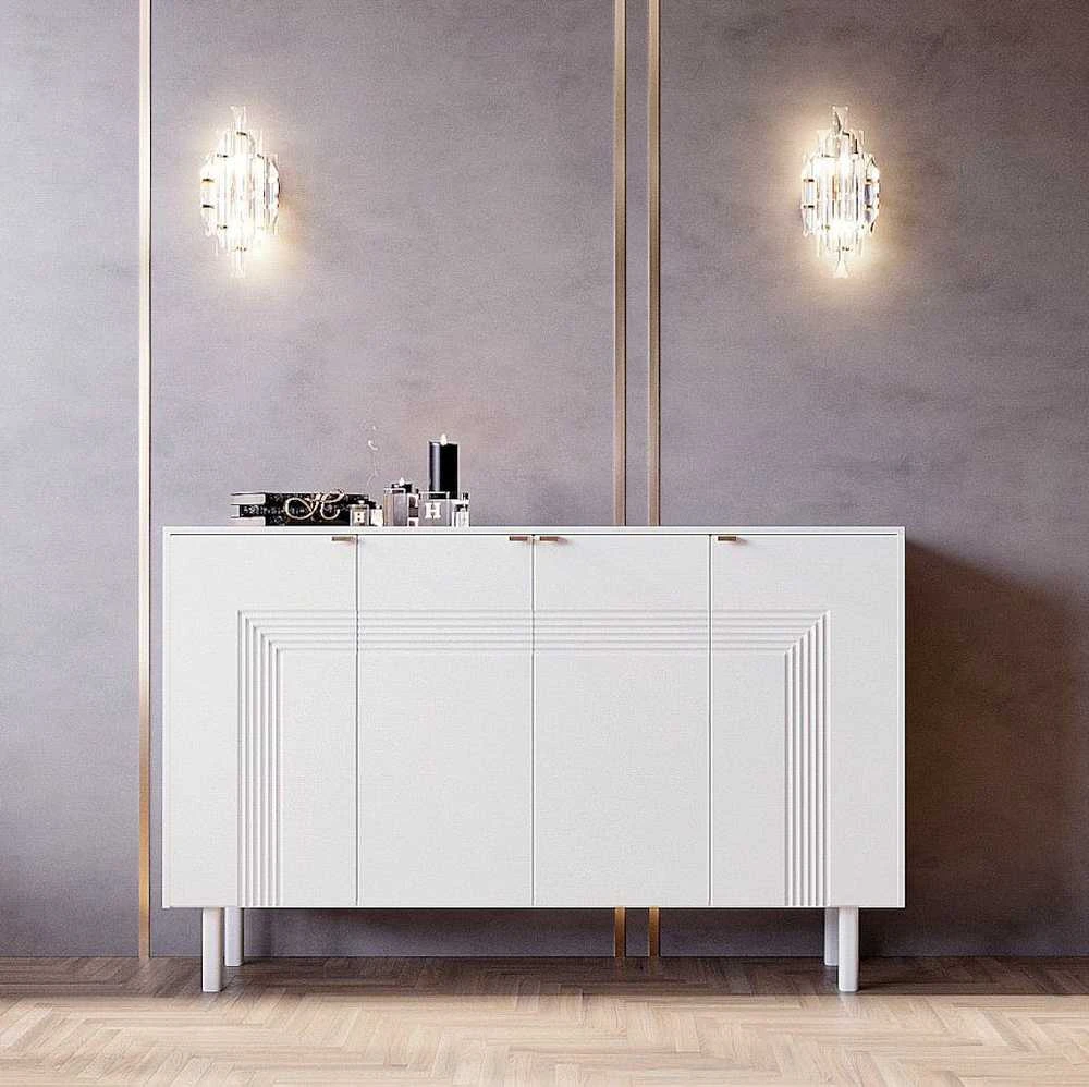 Skandica Komoda, Dancan YOKO, 156x40 cm, Balta