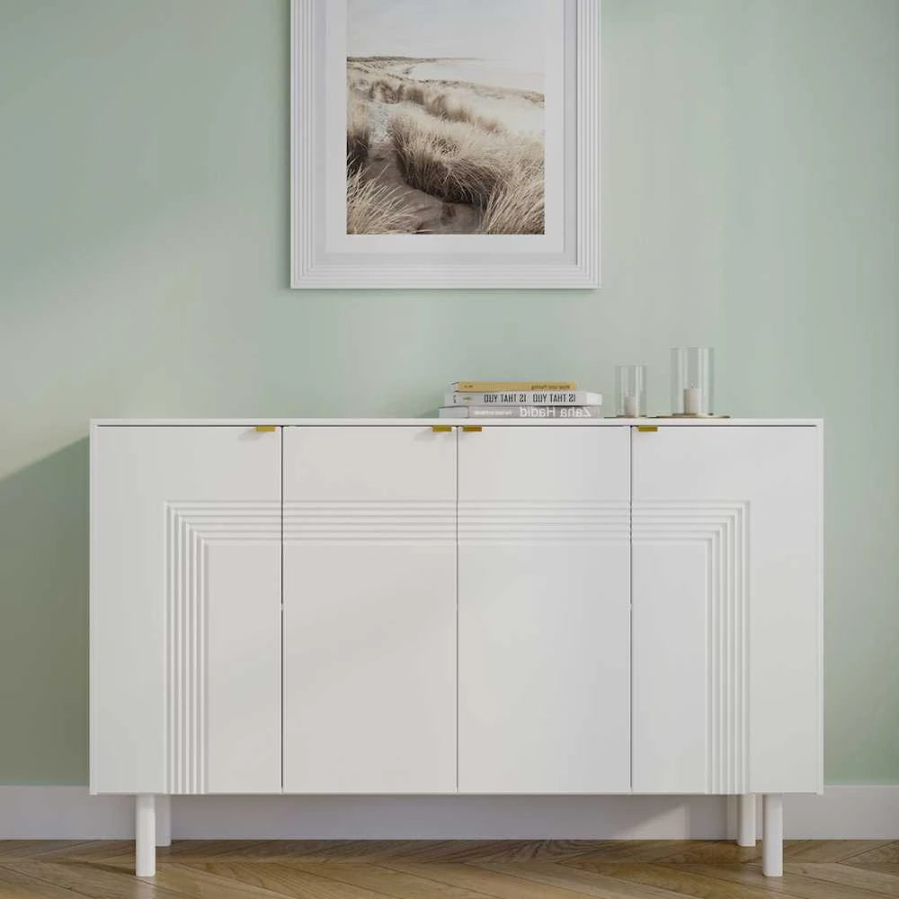 Skandica Komoda, Dancan YOKO, 156x40 cm, Balta