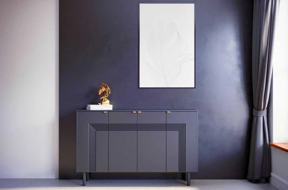 Skandica Komoda, Dancan YOKO, 156x40 cm, Juoda