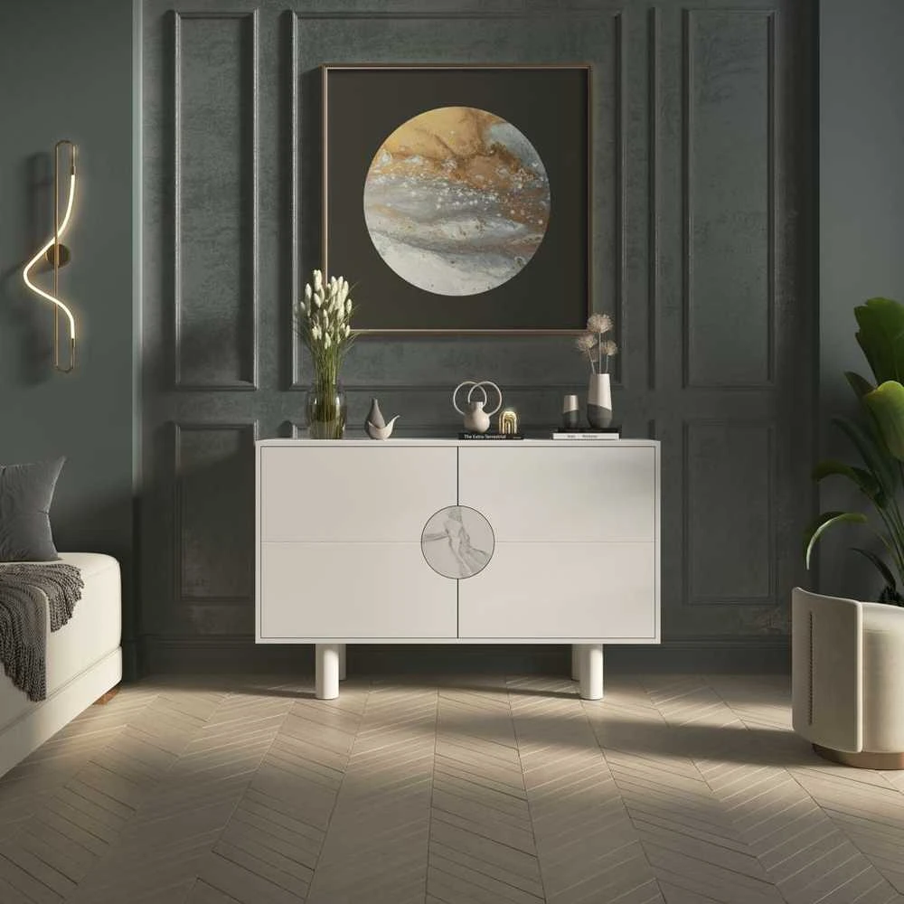 Skandica Komoda, Dancan ZOE, 140x90 cm, Balta