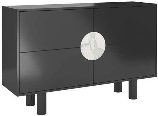 Skandica Komoda, Dancan ZOE, 140x90 cm, Juoda
