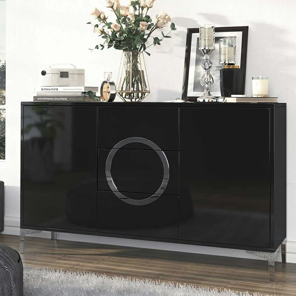 Skandica Komoda, EVA, 138x83 cm, Juoda