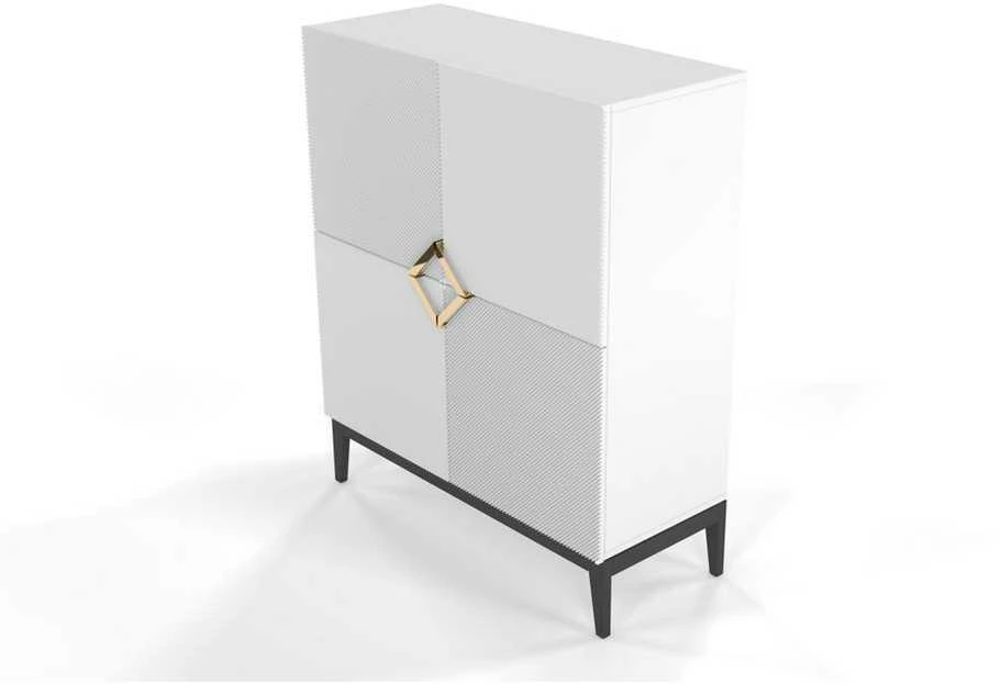 Skandica Komoda, Visby DEMI HIGH, 100,5x120,5 cm, Balta
