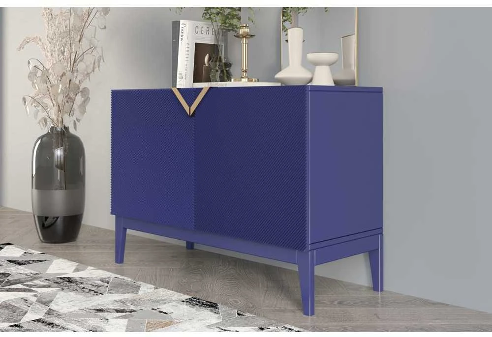 Skandica Komoda, Visby DEMI LONG 2D, 100.5x70 cm, Mėlyna