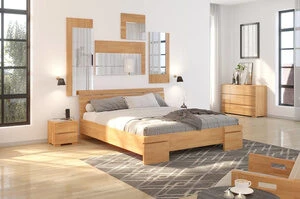 Skandica Medinė lova Sparta Maxi - Bukas 180x200 - natūrali - 5902273653714