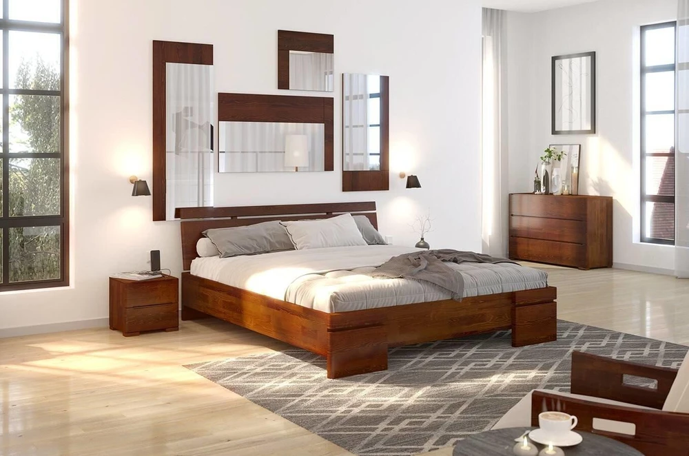 Skandica Medinė lova Sparta Maxi & Long - pušies mediena - 140x220 - natūrali - 5902273652762