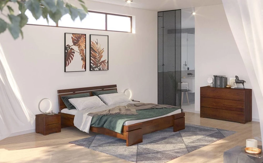 Skandica Medinė lova Sparta Maxi - pušies mediena 200x200 - natūrali - 5902273652687