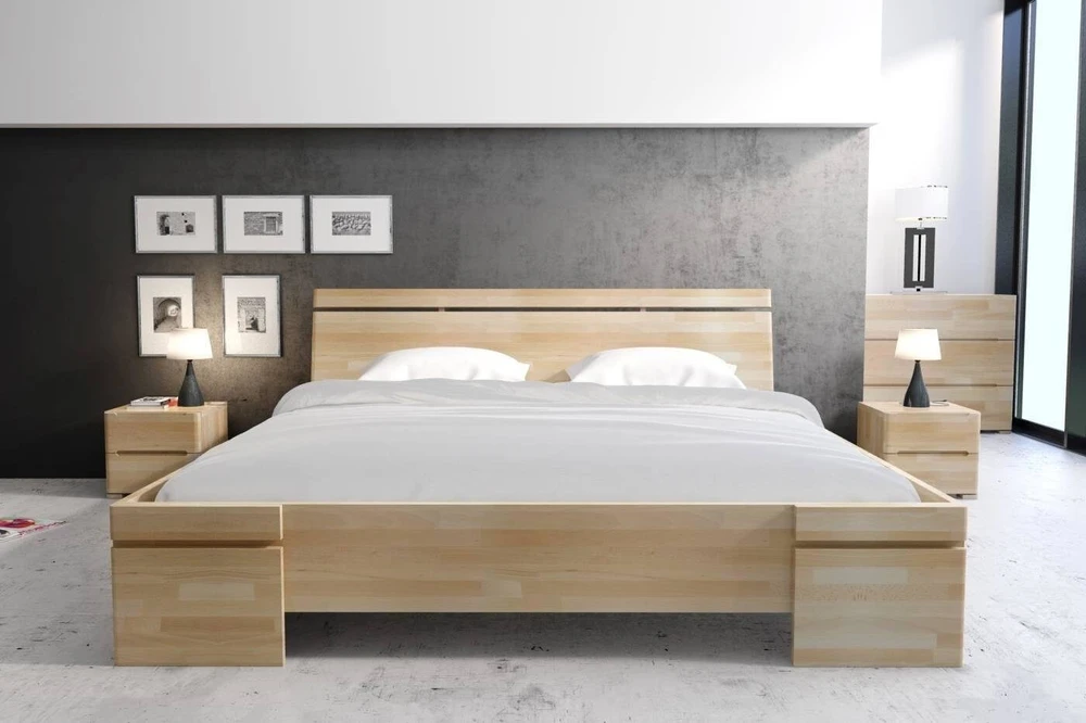 Skandica Medinė lova Sparta Maxi & ST - Bukas 180x200 - natūrali - 5902273653769