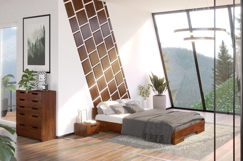 Skandica Medinė lova SPECTRUM LONG - pušies mediena 200x220 - natūrali - 5902273651932