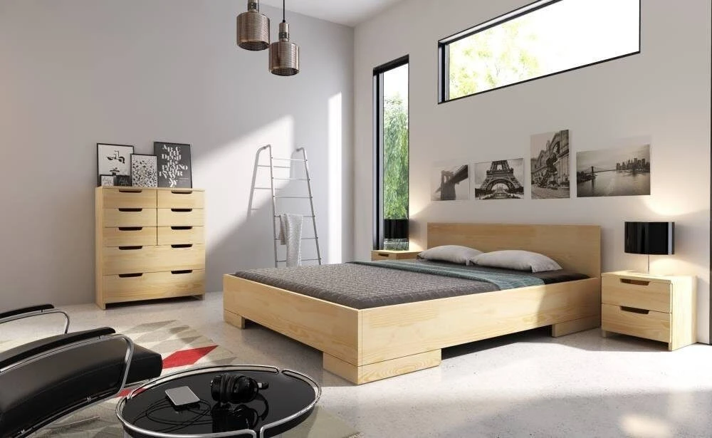 Skandica Medinė lova SPECTRUM Maxi - pušies mediena 180x200 - natūrali - 5902273651987