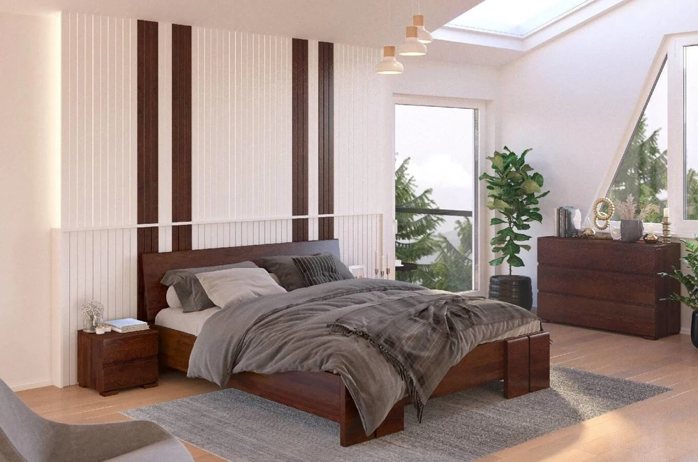 Skandica Medinė lova Vestre Maxi & Long - pušies mediena - 180x220 - natūrali - 5902273652434