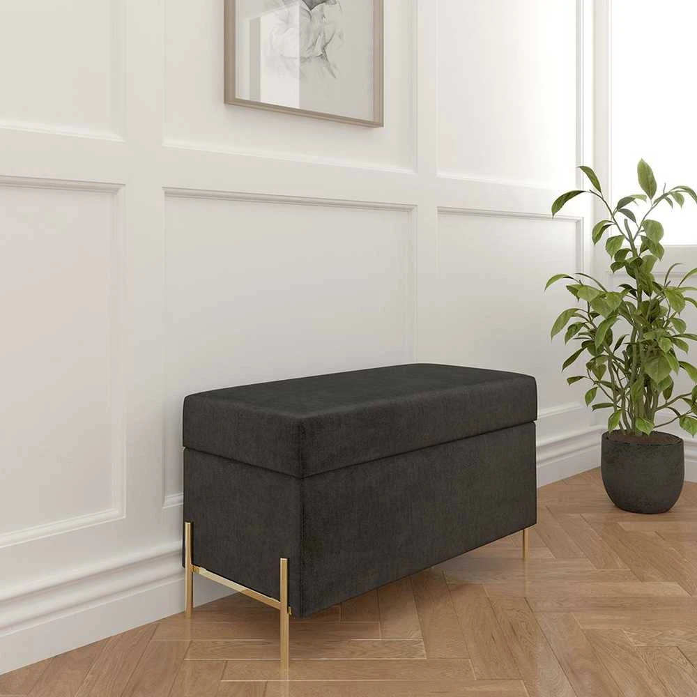 Skandica Sėdimoji suolelis, Dancan BORGO, 37x80 cm, Pilka
