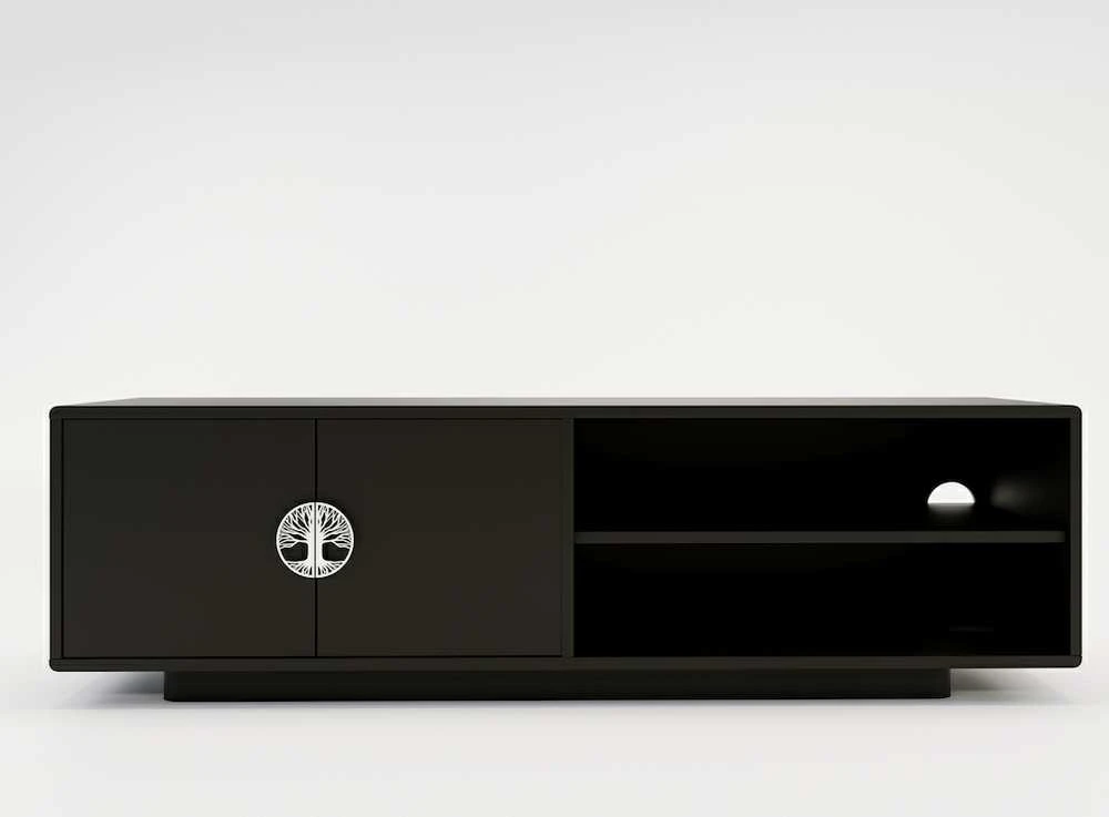 TV staliukas Skandica TV spintelė, Dancan LOTTA, 139x40 cm, Juoda