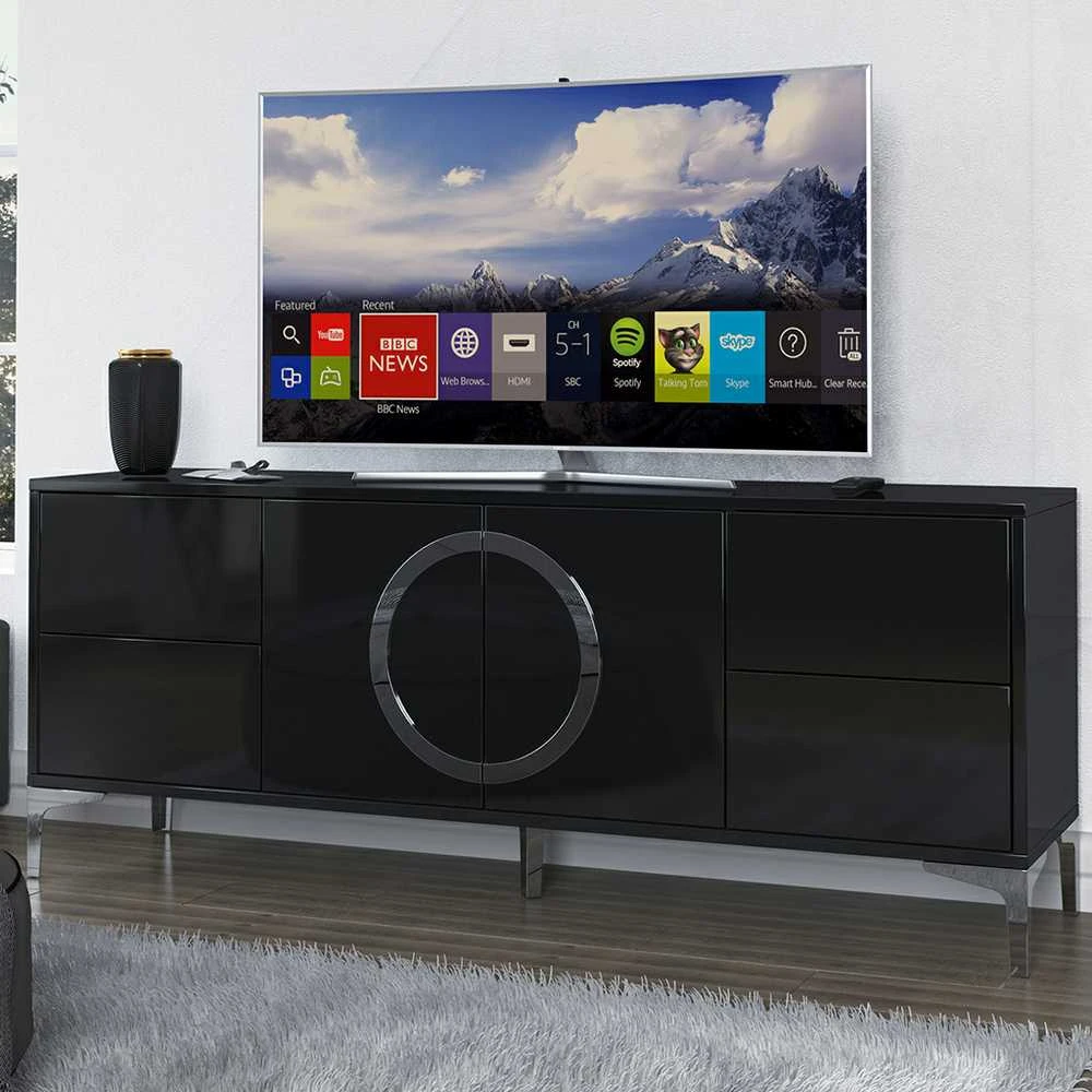 TV staliukas Skandica TV spintelė, EVA, 150x59 cm, juoda