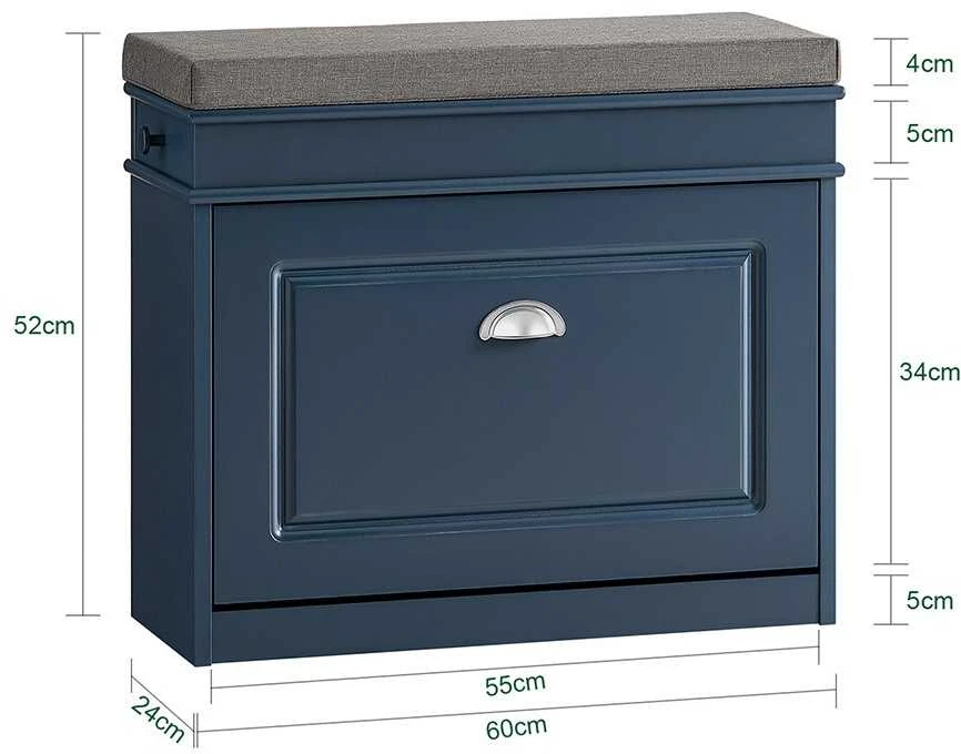Batai lentyna, SoBuy FSR82-K-B, 60x24x52 cm