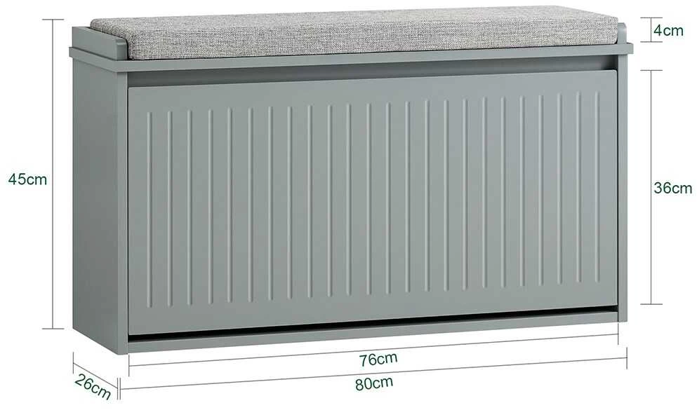 Batai Lentyna, SoBuy FSR98-L-HG, 80x26x45 cm