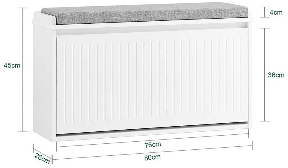 Batai Lentyna, SoBuy FSR98-L-W, 80x26x45 cm
