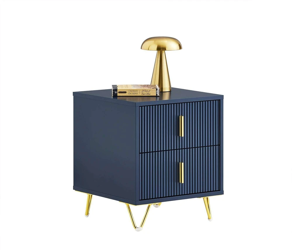 Sobuy Naktinis staliukas, 40x40x47 cm, mėlynas, MDF