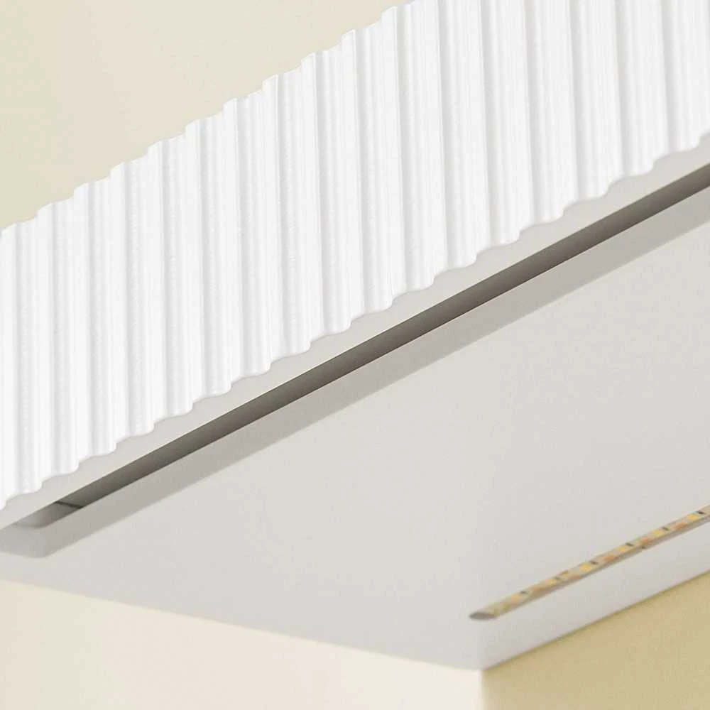 Sobuy Sieninė lentyna su stalčiumi ir LED apšvietimu, 60x20x8 cm, balta, MDF