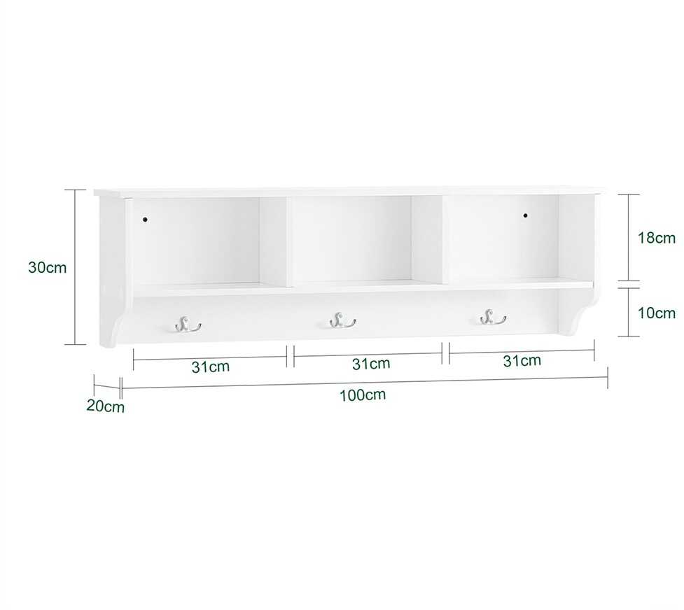 Kabatinė, SoBuy FHK35-W, 100x20x30 cm