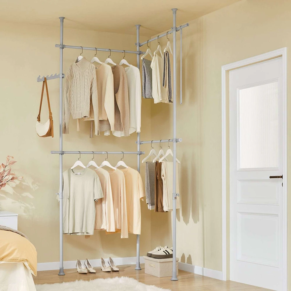 Sobuy Spintos organizatorius, 124x226x200x295 cm, pilka, metalas