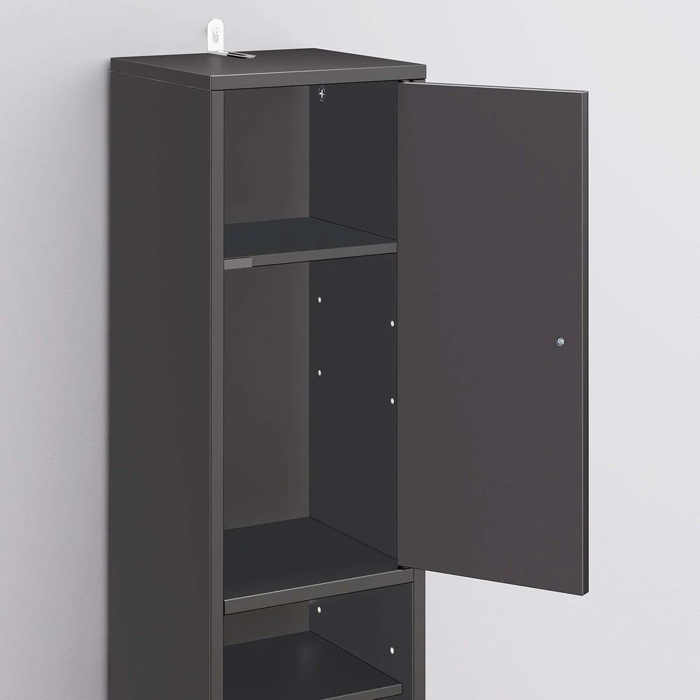 Sobuy Vonios spintelė, 20x20x180 cm, juoda