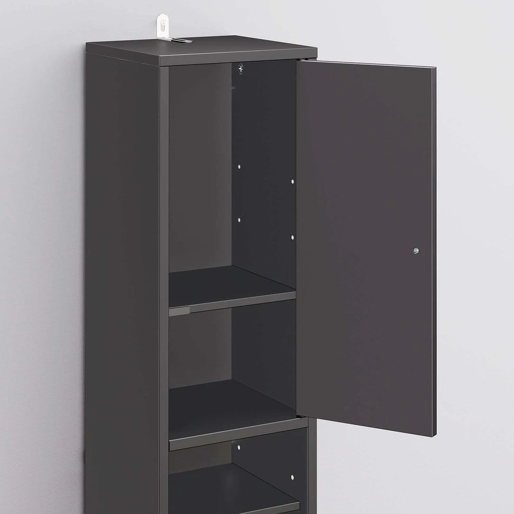 Sobuy Vonios spintelė, 20x20x180 cm, juoda