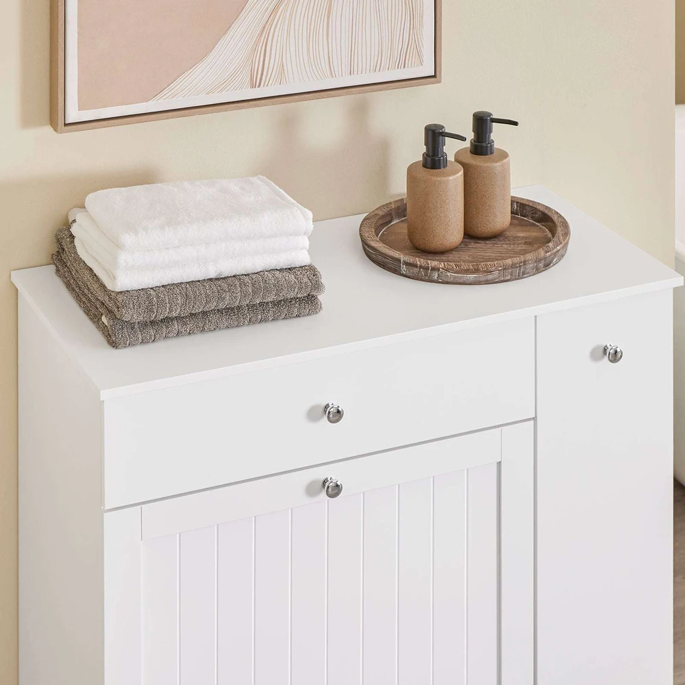 Sobuy Vonios spintelė 78x38x90 cm balta, laikymo
