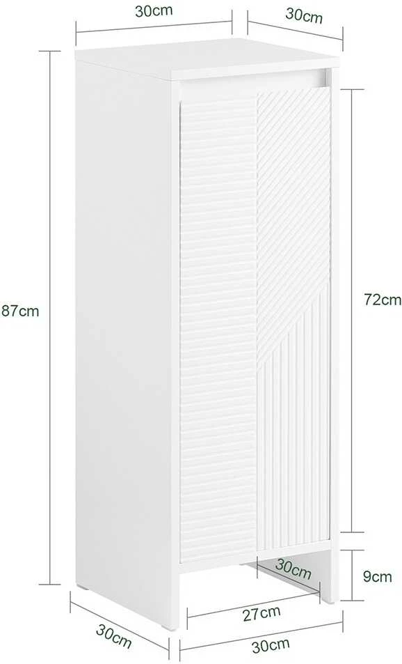 Vonia spintelis, SoBuy BZR154-W, 30x30x87 cm